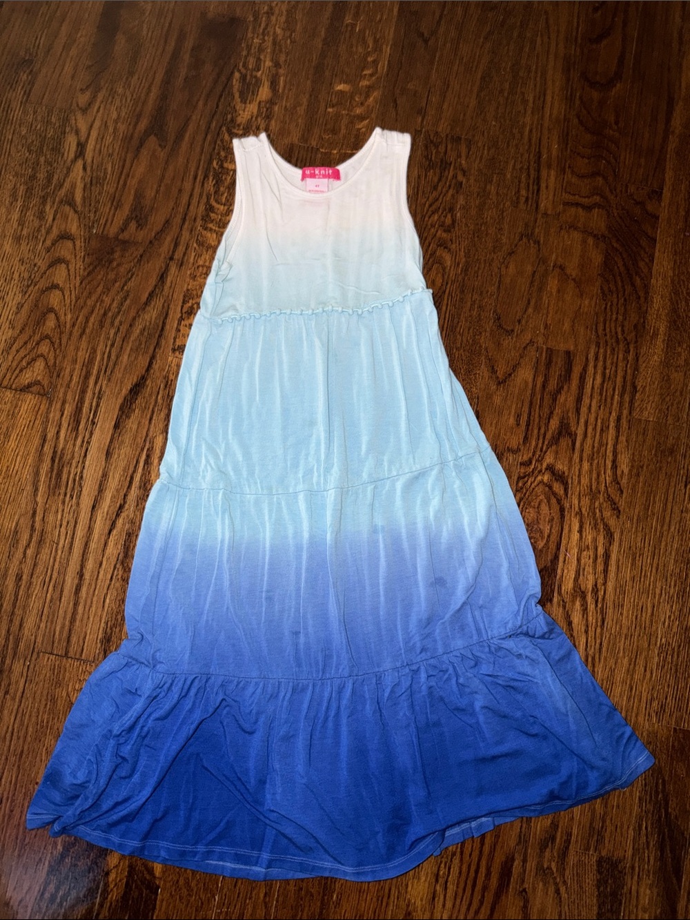 Girls Ombre Blue Sleeveless Maxi Dress